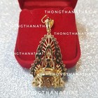 Thai Amulet Phra Buddha Chinnarat Pendant Diamond Frame - Prosperous Fortune