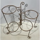 4 Tier Mcm Gold Buffet Plate Bowl Metal Stand Holder Adjustable Hinged Plant Euc