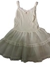 Vtg Girls Petticoat Slip Her Majesty Girls White Tiered Ruffled Lace Dress Sz 6