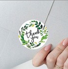 500 Pcs Thank You Stickers 2 Inch Round  Flower Pattern Product Labels For 