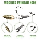 Dovesun 44pcs Weighted Swimbait Hooks   Soft Lures Set For Bass Fishing 