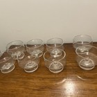 Vintage Clear Glass Set Of 8 Fruit Dessert Bowls Shrimp Cocktail