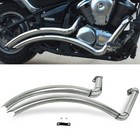 Shortshots Staggered Exhaust Pipes For Kawasaki Vulcan 900 Custom Vn900 Classic