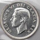 Canada 1950 10 Cents Dime Silver Coin - Iccs Ms-64