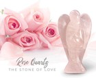 Pocket Guardian Angel With Serenity Prayer Card - Pink Healing Rose Quartz 