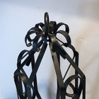 12  Vintage Black Wrought Iron Spanish Gothic Hanging Lantern Candle Holder