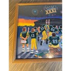 Vintage 1996 Green Bay Packers Super Bowl Xxxi Alan Studt 21x17 Framed Art Print