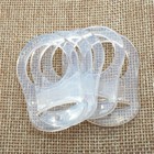 10pcs Dummy Button Mam Pacifier Ring Silicone Clear Holder Adapters Soother Clip