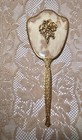 Vanity Set Vintage Hair Brush And Hand Mirror Ornate Gold Tone Usa