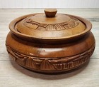 Vtg Iolani Woods Royal Hawaiian Hand Carved Spice Bowl With Lid
