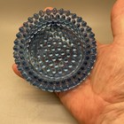 Vintage Fenton Colonial Blue Hobnail Round Open Salt Cellar
