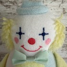 Vintage Eden Baby Pastel Terry Cloth Clown Plush Stuffed Toy Rare