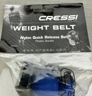 Cressi Weight Belt Nylon Quick Release Plastic Buckle Scuba Diving Belt Blue