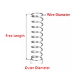 Stainless Compression Spring 1 6mm Wire Diameter Coil Springs   All Lengths   Od