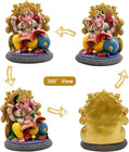 Indian God Ganesha Idol Statue - 5 4   h Ganesh Statue Sitting On Throne Murti Ind