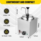 3 5 Qt  Electric Countertop Nacho Cheese Sauce Warmer Pump Dispenser - 120v