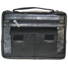 Black Genuine Leather Bible Organizer Book Cover Large Carrying Case Usa Seller