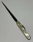 Vtg Kutmaster Opalescent Letter Opener W Folding Knife Advertising Dubuque Iowa