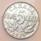 1926 Near 6 Five Cent Canada