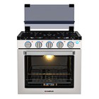 Camplux 21  Tall Gas Range Oven Stove W 22  Range Hood  Rv Kitchen Cooktop Combo