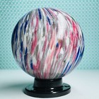 Antique 1 7  German Onionskin Vintage Marbles End Of Days Blue Red Swirl Twist