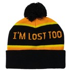 Anti Hero Skateboards Beanie Jalopi I m Lost Too Pom Orange black yellow