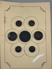 Wwi Us Army Uniform Buttons Set Of 7 Great Seal Eagle Dark Bronze On Card