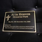 Custom Memorial Plaque Personalized Metal Grave Marker Cemetery Name Plate