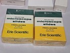 Lot Of Vtg Microscope Related Items Esco Erie Scientific Slides Corning Others