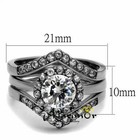 Women s 2 25 Ct Round Cut Aaa Cz Stainless Steel Wedding Ring Band Set Size 5-10