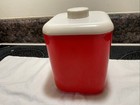 Vintage  Retro Lustro Ware Coffee Container Red White Plastic No  110