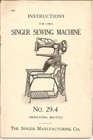 Singer 29-4 Sewing Machine Manual - Loop Binding - Tough Covering - Full Color 