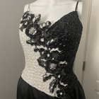 Vintage Black And White Formal Gown 80s 90s Mike Benet Size S