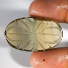 64 15cts  Carved Fluorite 100  Natural Unique Oval Cabochon Loose Gemstone