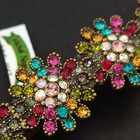 Michal Negrin Hair Clip With Colorful Micro Swarovski Crystals Barrette Cocktail