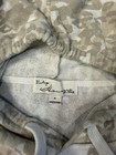 Vintage Havana Leopard Print Cold Shoulder Hooded Pullover Hoodie Pockets S