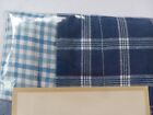 Pottery Barn Montauk Patchwork Euro Pillow Sham Blue   White Plaids   Checks New