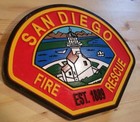 Fire Department San Diego 3d Routed Wood Patch Plaque Sign
