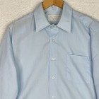 Vintage Sears Perma-prest Mens Dress Shirt 16 32 33 Light Blue  70s 80s Usa