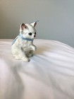 Lefton Fluffy White Porcelain Cat Kitten Figuerine  1513 Marking