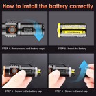 2x Rechargeable Led Flashlight Magnetic Edc Torch Pocket Mini Hat Light Headlamp