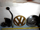 5 Piece Vw Volkswagen Hood Emblem Badge -hub Cap   Hurst Shifter  pedal Pad Sign