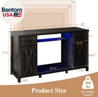 75 Gallon Fish Tank Stand With Led Light Power Outlets Cabinet