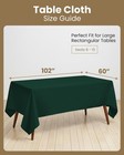 Utopia Kitchen Rectangle Table Cloth 2 Pack 60x102 Inches  Hunter Green     