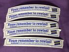 Blockbuster Vhs Sticker Please Remember To Rewind Vintage Authentic Lot Of 5