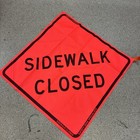 36  Mesh Orange Roll-up Traffic Safety Sign     Sidewalk Closed    Sign Only