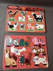 Melissa   Doug Farm Animal Puzzle Lot     Sound Puzzle   Peg Puzzle Set