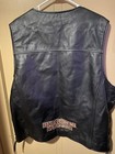 Harley Davidson Black Leather Vest Mens Size 2xl Snaps Lace Up Sides Embroidered