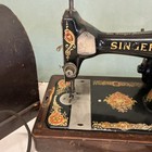 Antique 1900 Singer Hand Crank Sewing Machine   Case Travel Machine Tested