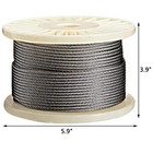 Wire Rope 1 8 Inch Stainless Steel Aircraft Cable For Decking 250 Ft 1 8 